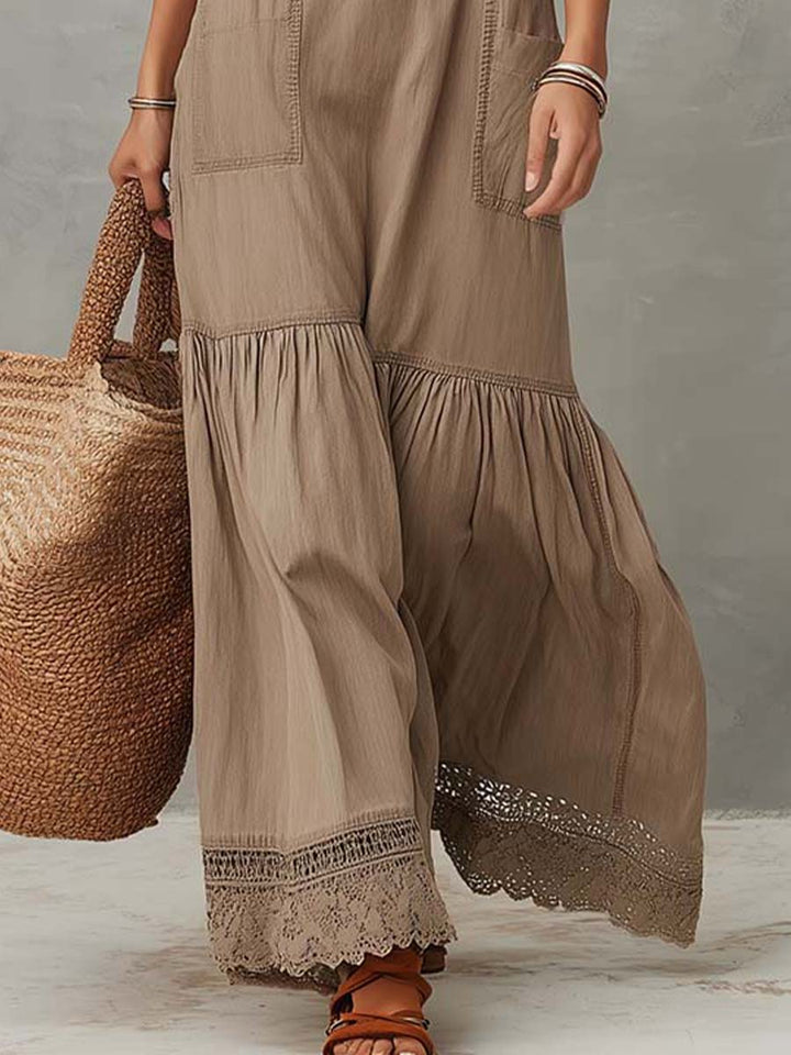 Duttini | Khaki Cotton Sleeveless Dress