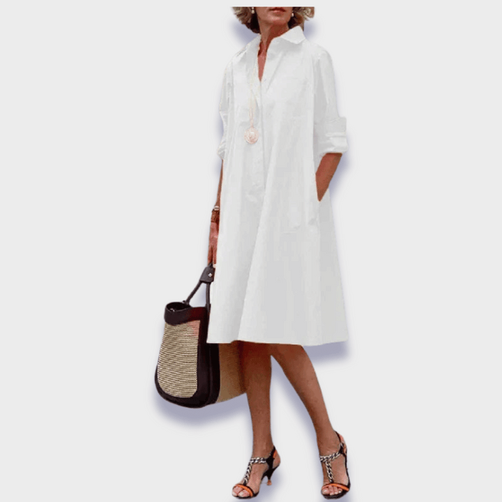 Duttini | Elegant Midi Polo Dress with a Timeless Finish