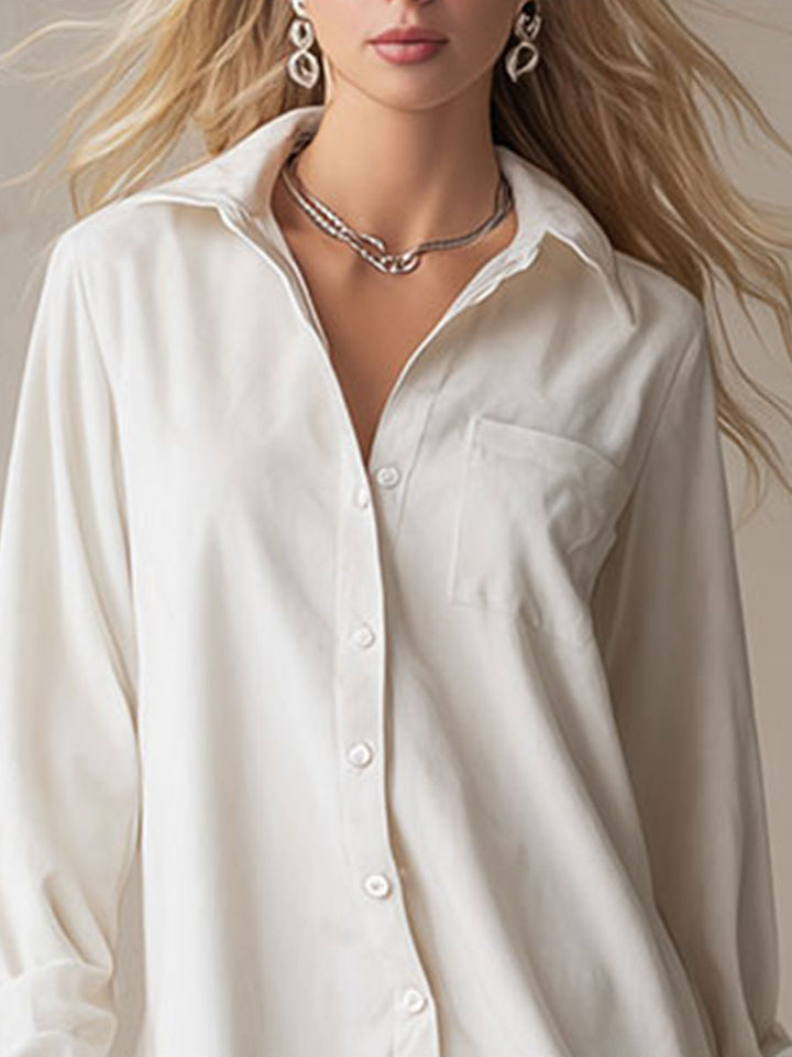 Duttini | White Denim Ruffle Evening Dress