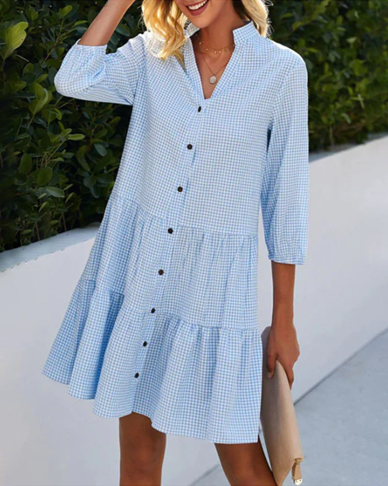 Duttini | Chic Summer Check Dress for a Polished Look