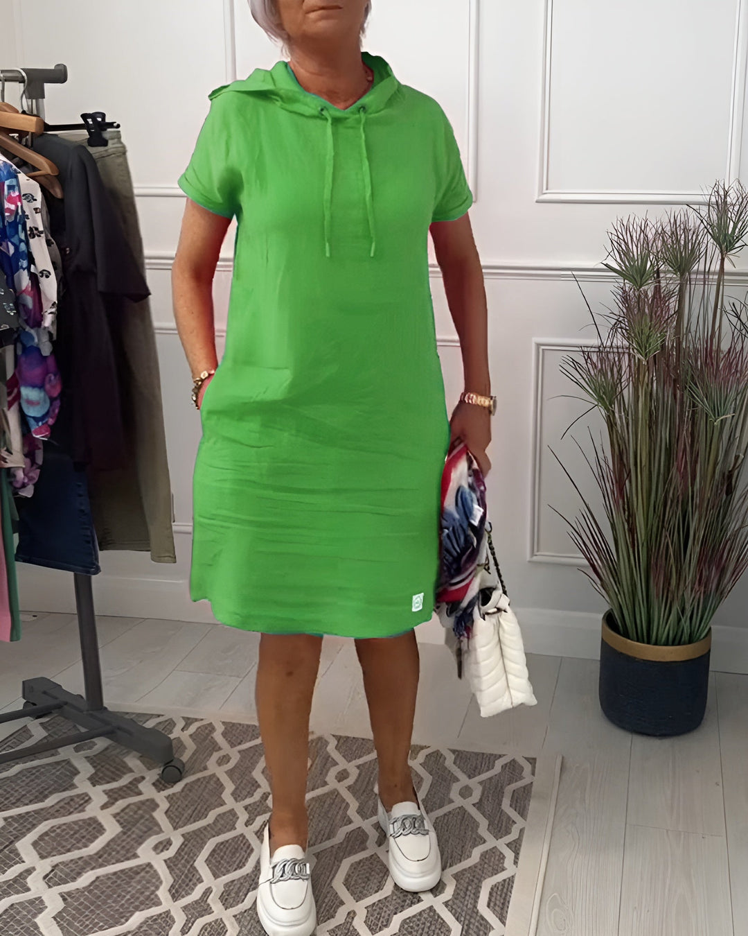 Duttini | Sculpted Relaxed Hoodie Dress for Effortless Elegance