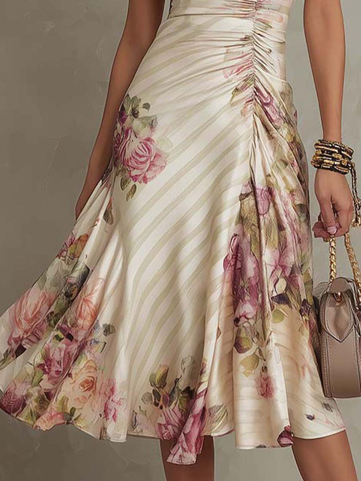 Duttini | Chiffon Floral Evening Dress