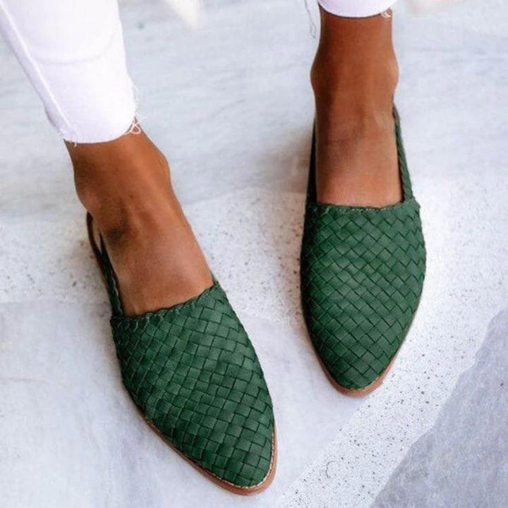 Duttini | Elegant Woven Vegan Leather Ballerinas for All-Day Comfort