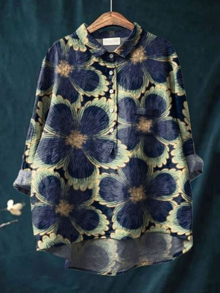 Duttini | Sculpted Floral Blouse with a Timeless Finish