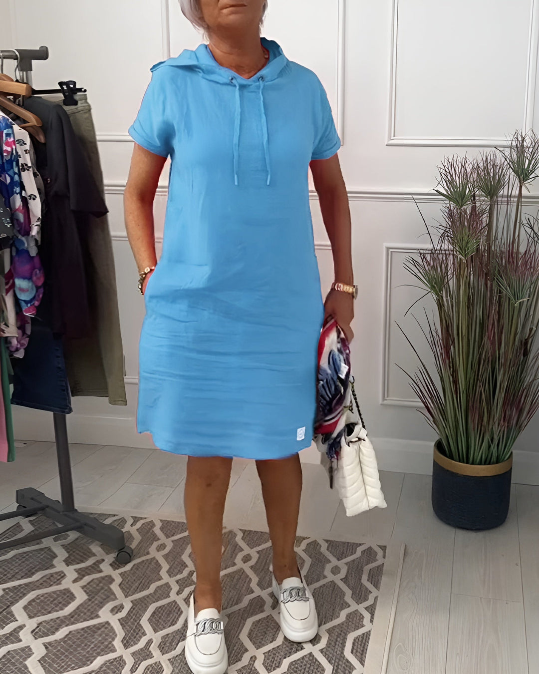 Duttini | Sculpted Relaxed Hoodie Dress for Effortless Elegance