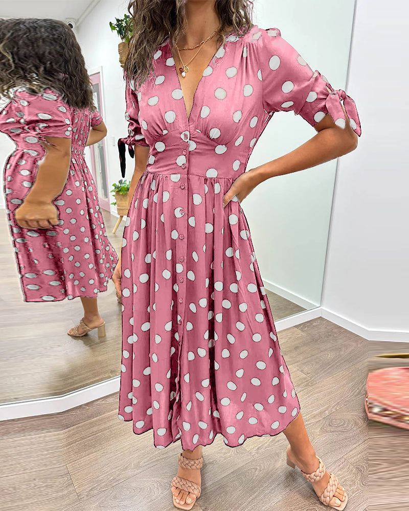 Duttini | Elegant Polka Dot Dress with a Timeless Finish