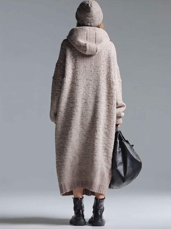Duttini | Grey Knit Floral Dress