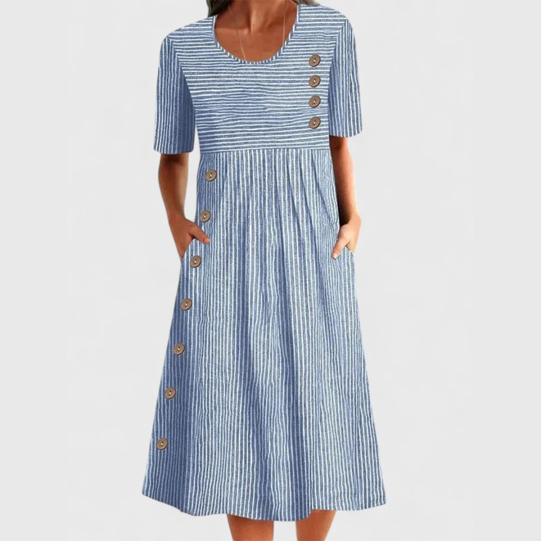 Duttini | Striped Midi Dress for Women
