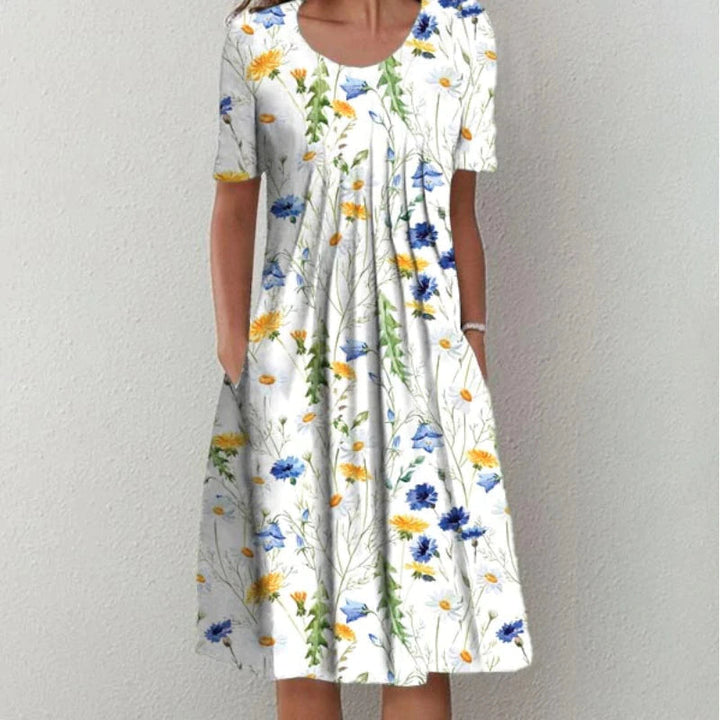 Duttini | Stylish And Casual Floral Dress With Pockets