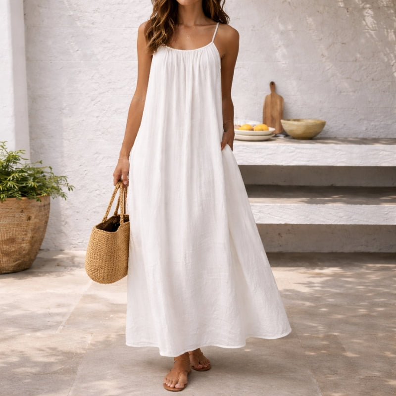 Duttini | Sculpted Maxi Dress Spaghetti Strap Sundress