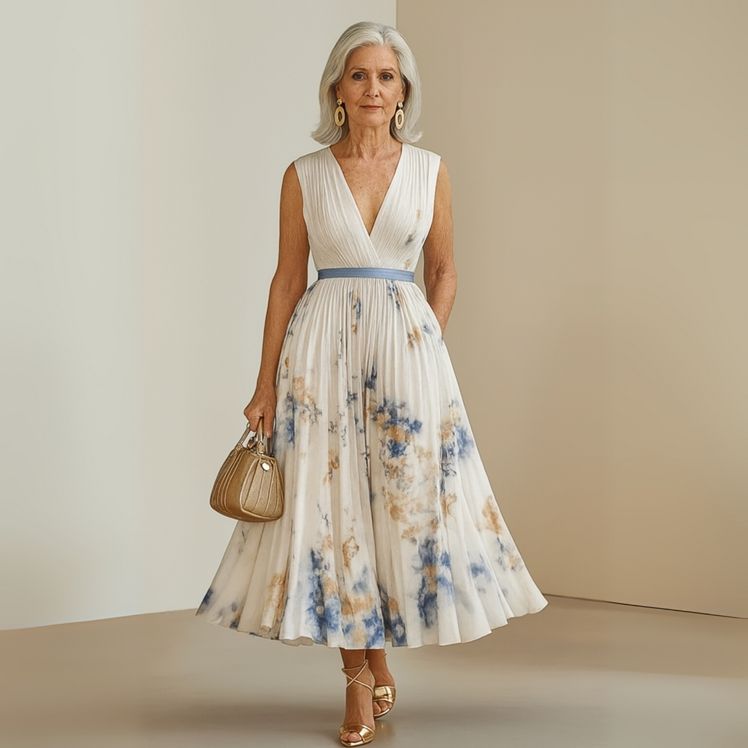 Duttini | Elegant Flowy Sleeveless Summer Maxi Dress
