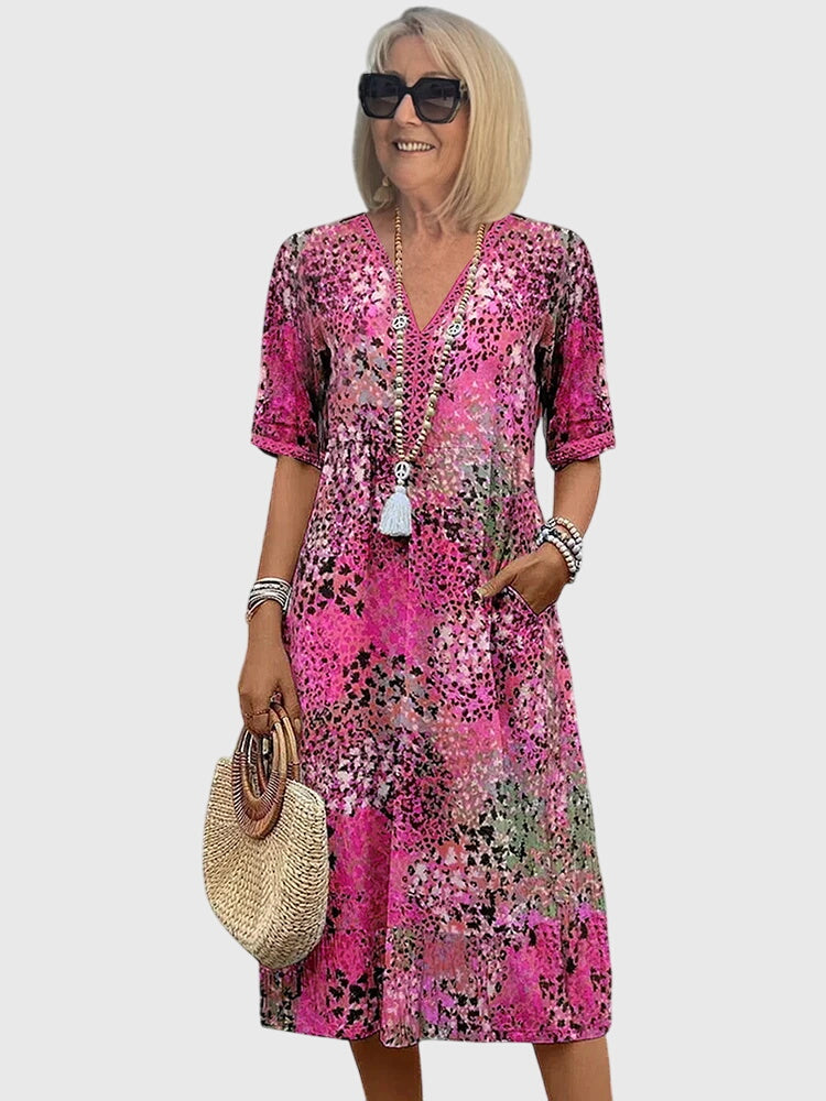 Duttini | Floral Midi Dress for Women in Elegant Fit