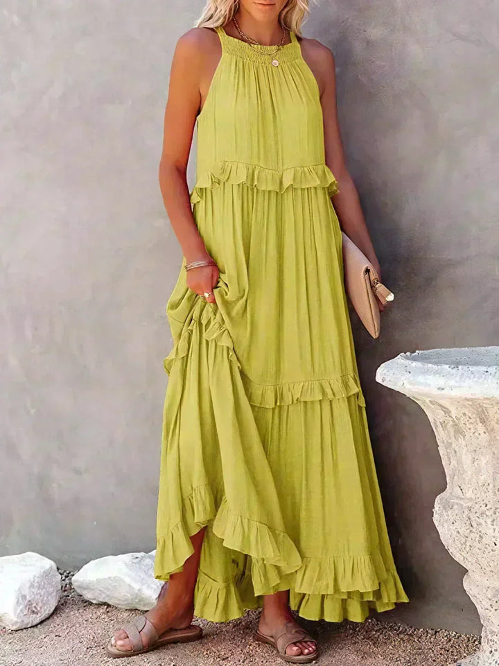 Duttini | Elegant Sleeveless Dress With Ruffles in a Flattering Cut