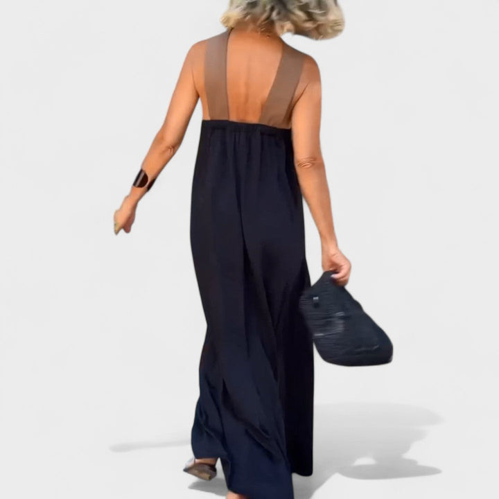 Duttini | Elegant Cross-Neck Maxi Dress for Every Occasion