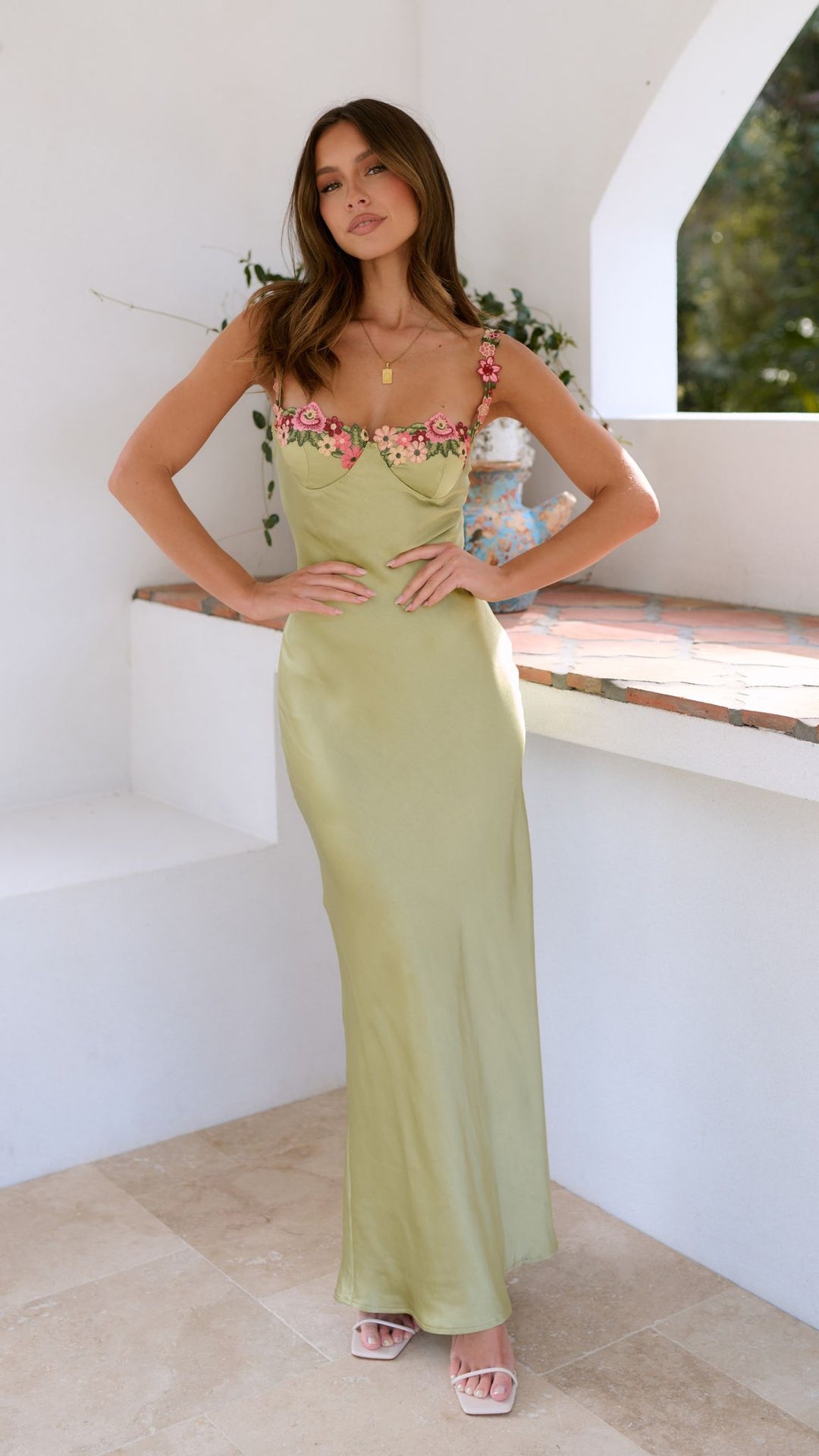 Duttini | Sculpted Wedding Guest Embellished Dress Evening