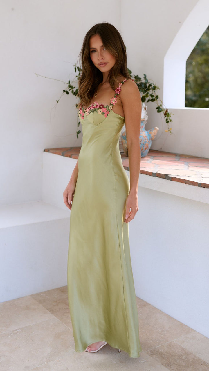 Duttini | Sculpted Wedding Guest Embellished Dress Evening