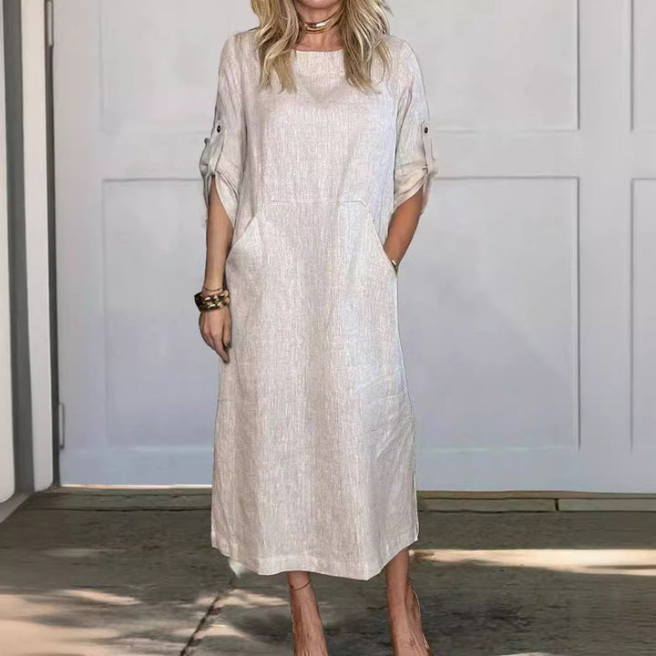Duttini | Luxe A-Line Loose Fit Draped Dress Evening with Graceful Drape