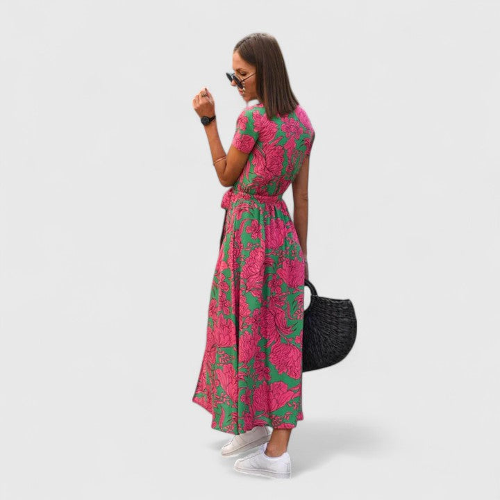Duttini | Elegant Midi Dress for Women in Soft Fabric, Fitted, Black