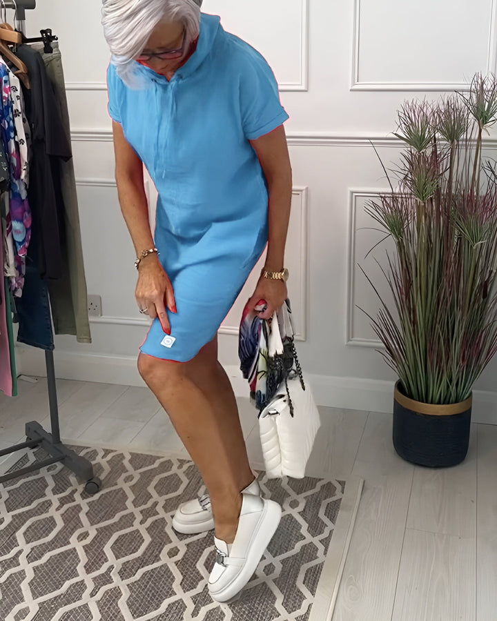 Duttini | Sculpted Relaxed Hoodie Dress for Effortless Elegance
