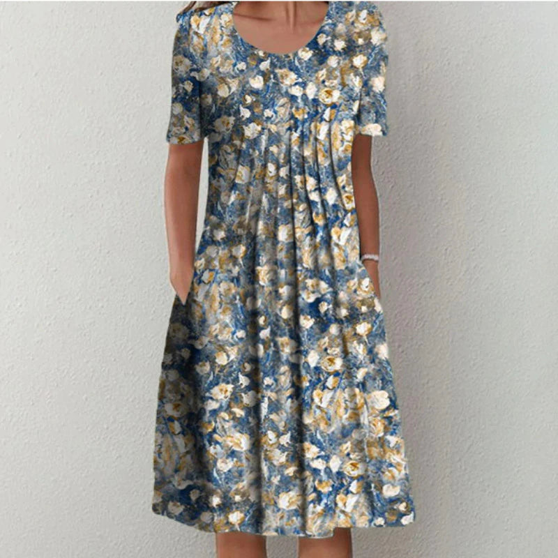 Duttini | Stylish And Casual Floral Dress With Pockets