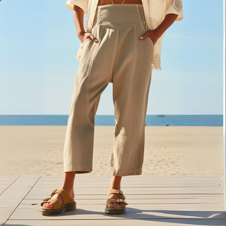 Duttini | Wide Leg Pant for Women in Soft Fabric, Casual Style, Black