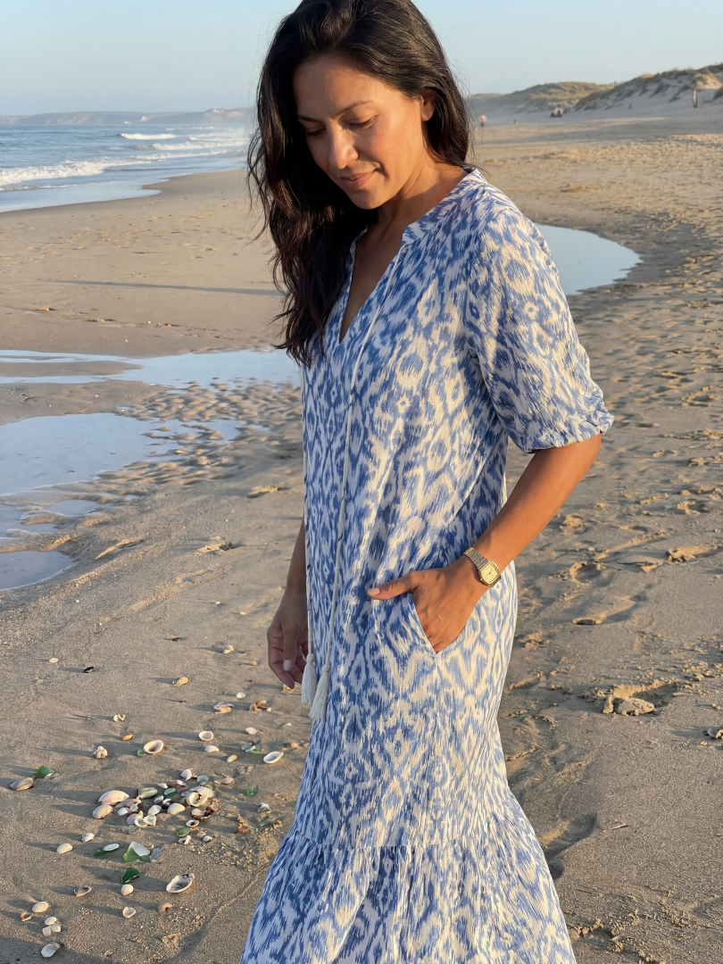 Duttini | Romantic Coastal Midi Dress with a Flattering Silhouette