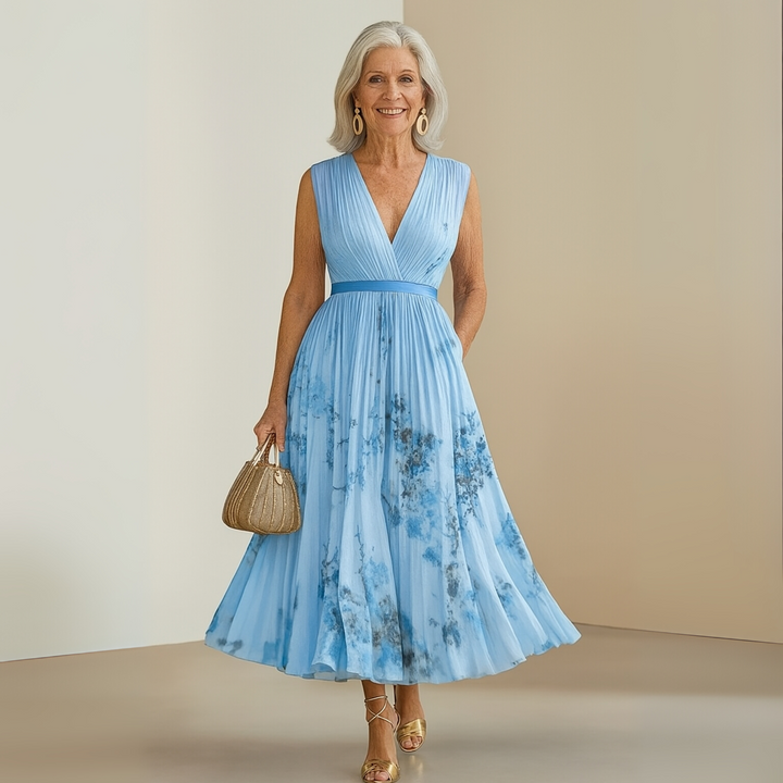 Duttini | Elegant Flowy Sleeveless Summer Maxi Dress