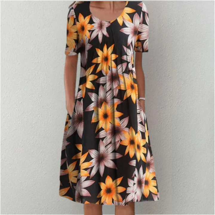 Duttini | Stylish And Casual Floral Dress With Pockets