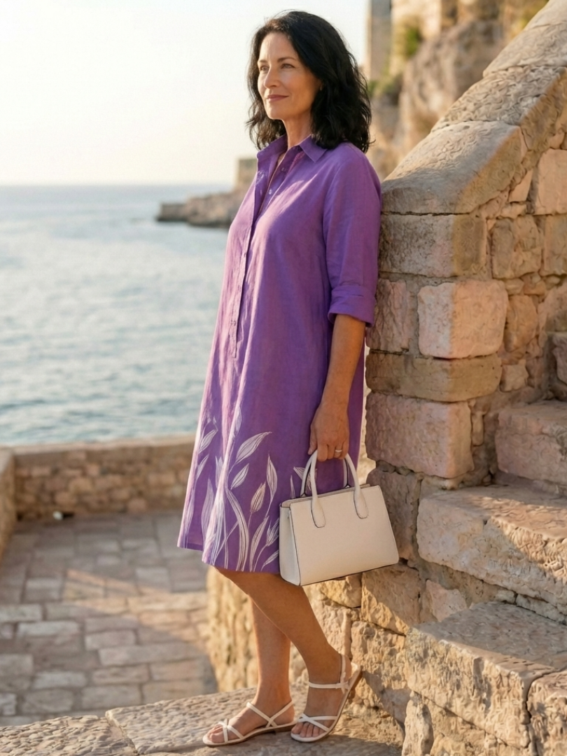 Duttini | Feminine Evening Garden Walk Dress with a Timeless Finish