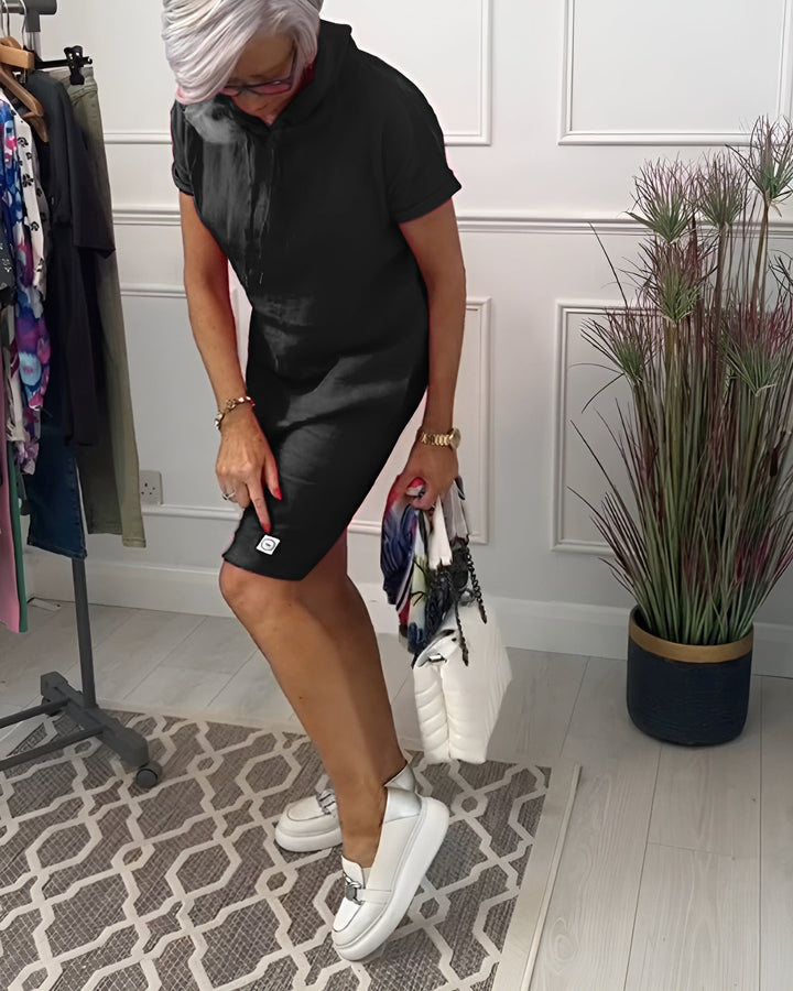 Duttini | Sculpted Relaxed Hoodie Dress for Effortless Elegance