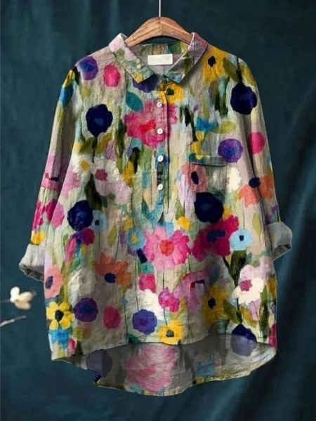 Duttini | Sculpted Floral Blouse with a Timeless Finish