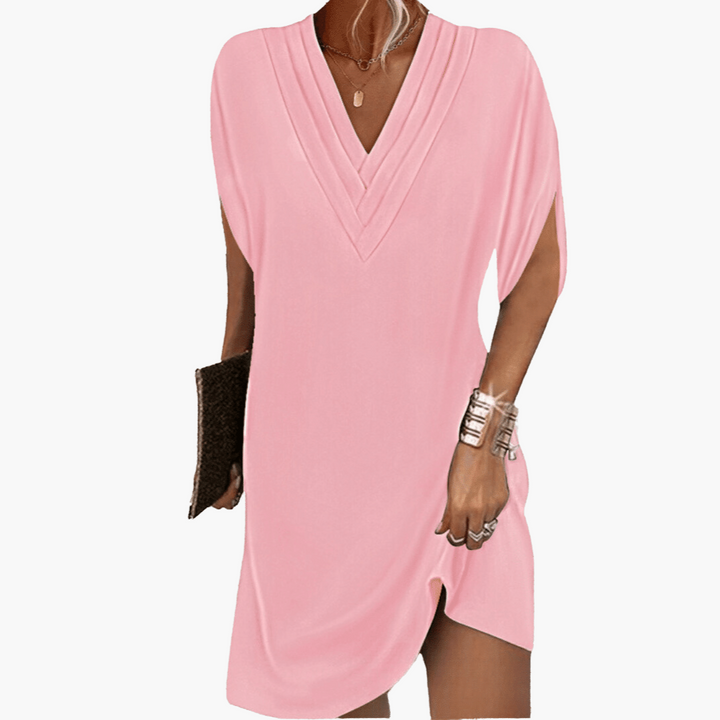 Duttini | Elegance Shift Dress for Women in Lightweight Fabric, Fit and Flare, Black