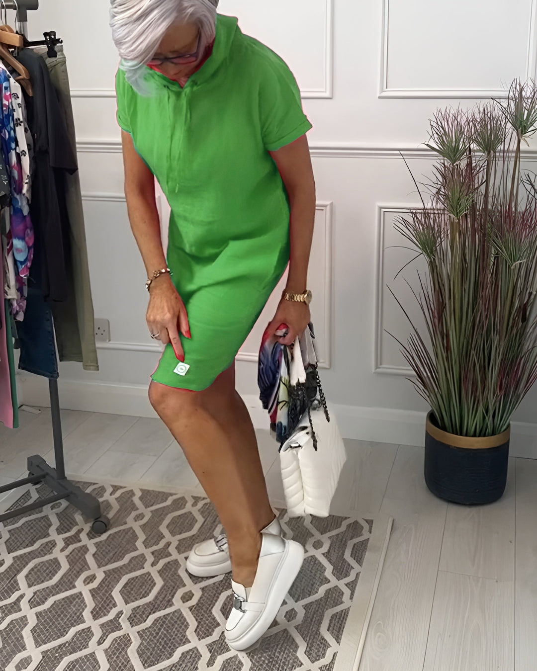 Duttini | Sculpted Relaxed Hoodie Dress for Effortless Elegance