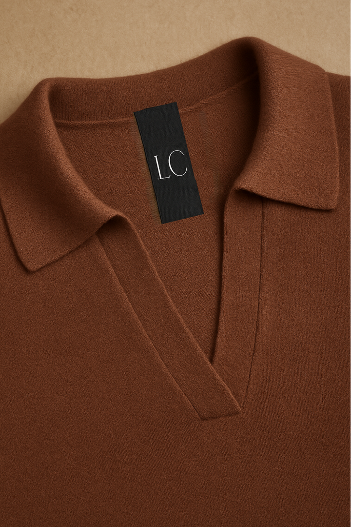 Duttini | Cotton Knit Polo for Men in Classic Fit, Navy
