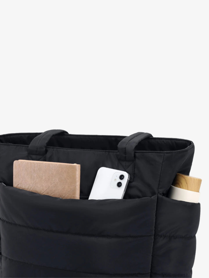 Duttini | Quilted Shoulder Tote Bag, Soft Padding, Structured Shape