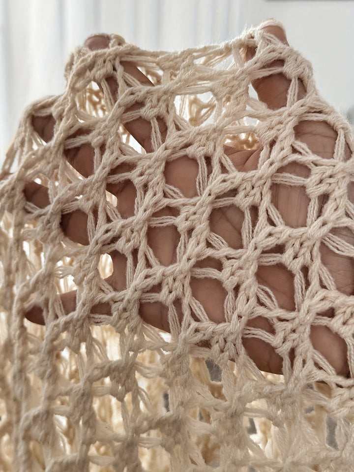 Duttini | Refined Open Knit Drape Cardigan for Effortless Elegance