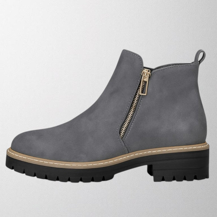 Duttini | Comfort-Fit Shoe With Round Toe And Side Zip Fastening