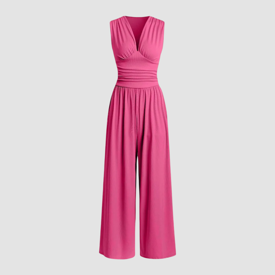 Duttini | Flowing Stretch Comfort Wide-Leg Jumpsuit