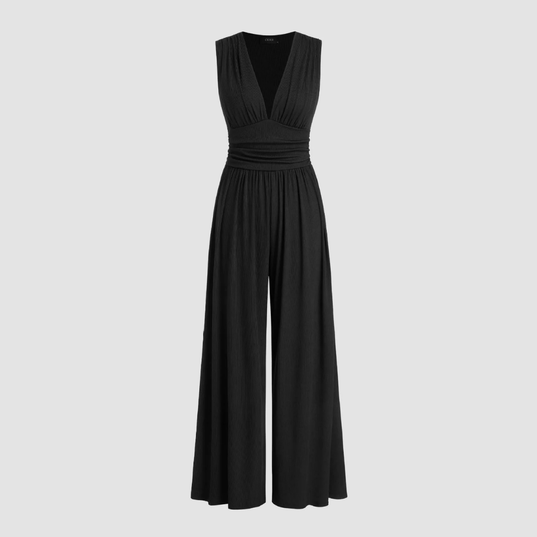 Duttini | Flowing Stretch Comfort Wide-Leg Jumpsuit