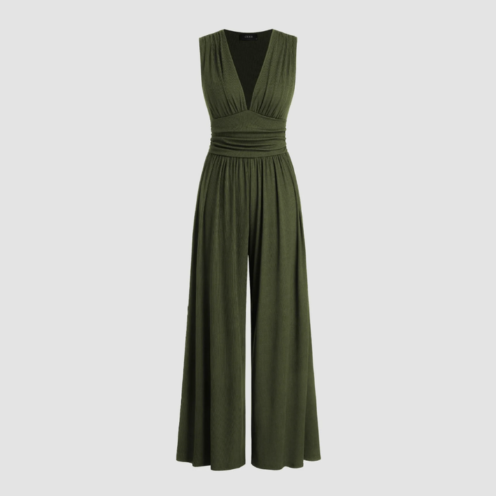 Duttini | Flowing Stretch Comfort Wide-Leg Jumpsuit