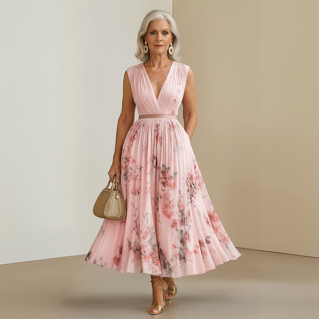Duttini | Elegant Flowy Sleeveless Summer Maxi Dress
