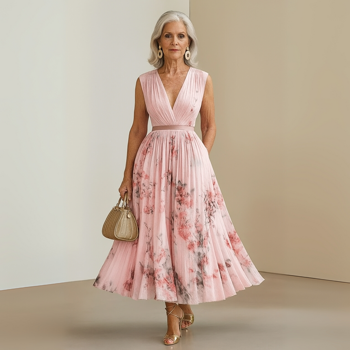 Duttini | Elegant Flowy Sleeveless Summer Maxi Dress