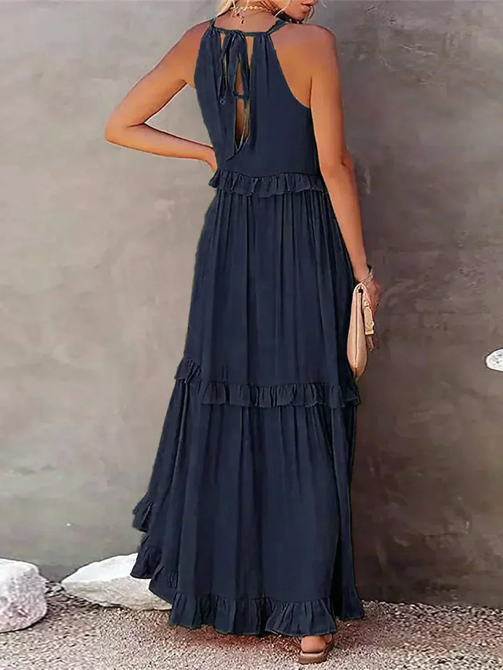 Duttini | Elegant Sleeveless Dress With Ruffles in a Flattering Cut