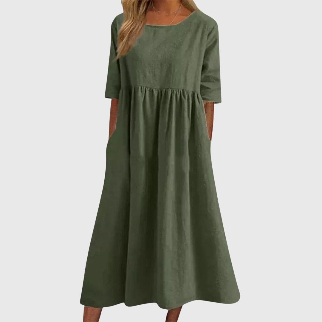 Duttini | Short-Sleeved Dress for Women in Elegant Style