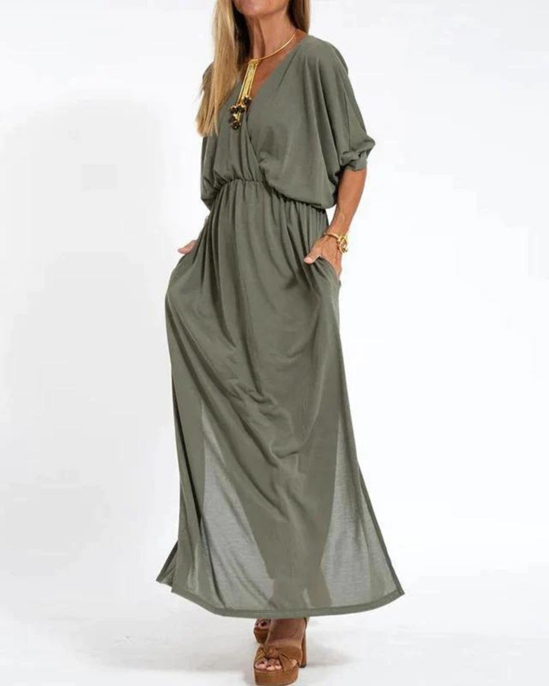 Duttini | Timeless Long Dress with Graceful Drape