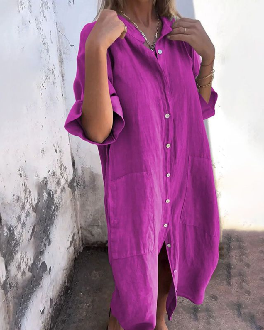 Duttini | Boho Shirt Dress with a Flattering Silhouette