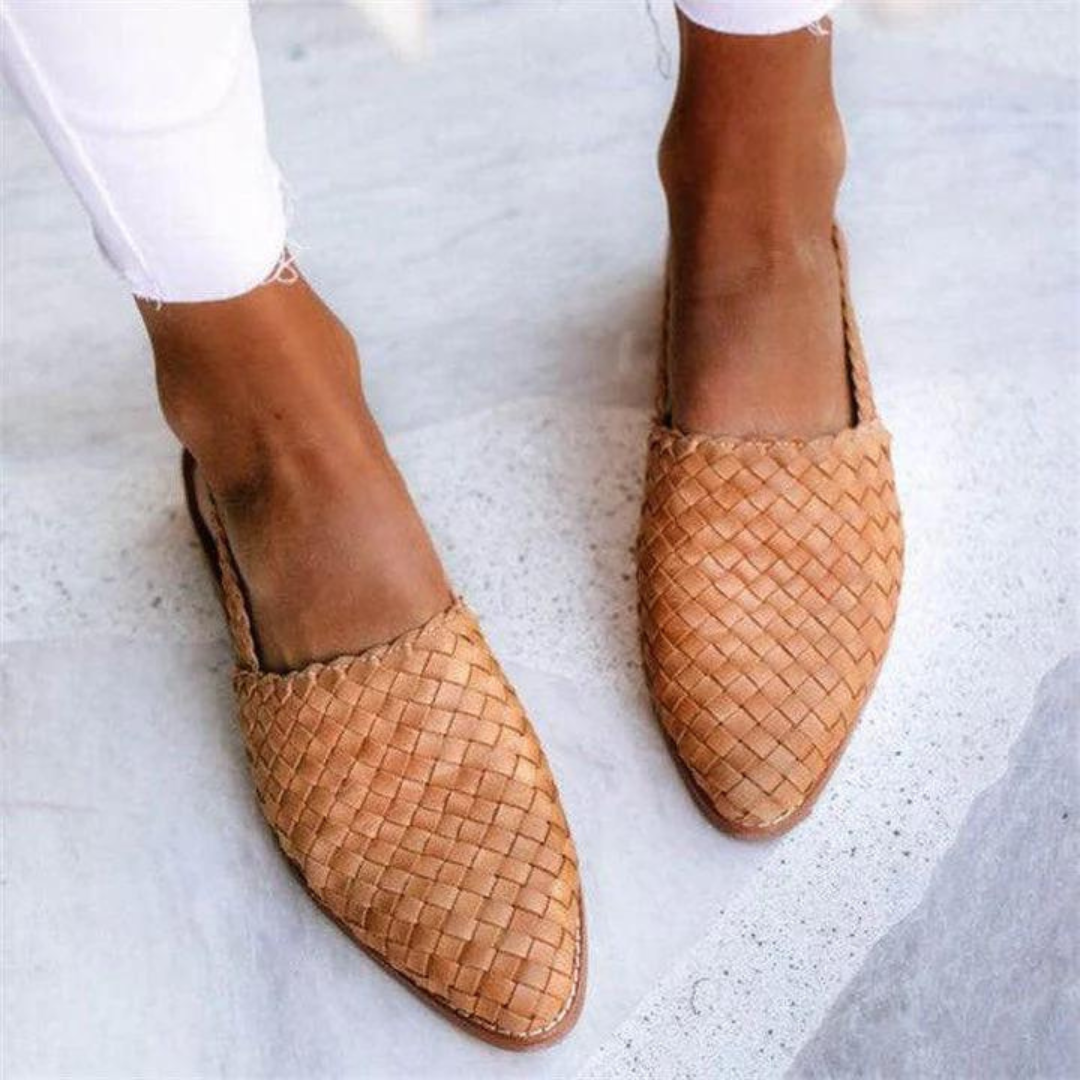 Duttini | Elegant Woven Vegan Leather Ballerinas for All-Day Comfort
