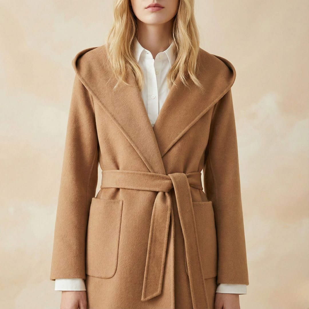 Duttini | Long Pointed Coat in Camel Hair
