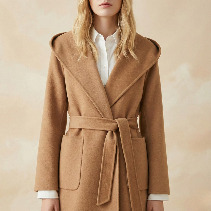 Duttini | Long Pointed Coat in Camel Hair