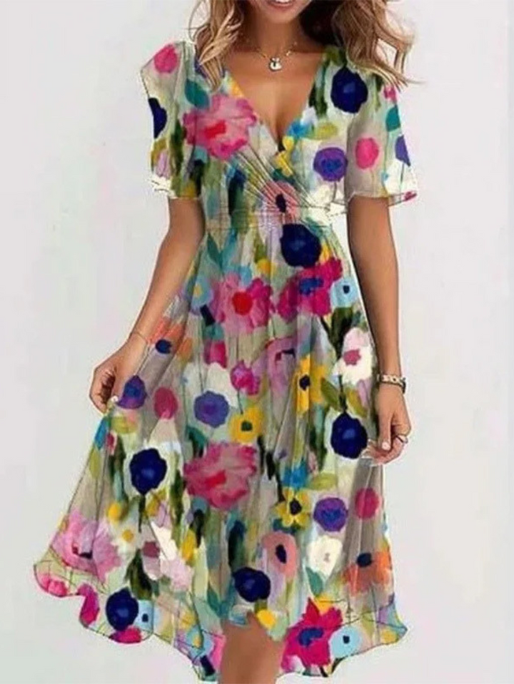 Duttini | Summer Dress for Women in Lightweight Fabric with Belly Cover